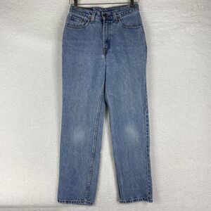Vtg Levi's Jeans Womens Sz 7 Jr S (27 x 28.5) Blue 512 Slim Fit Straight USA 90s